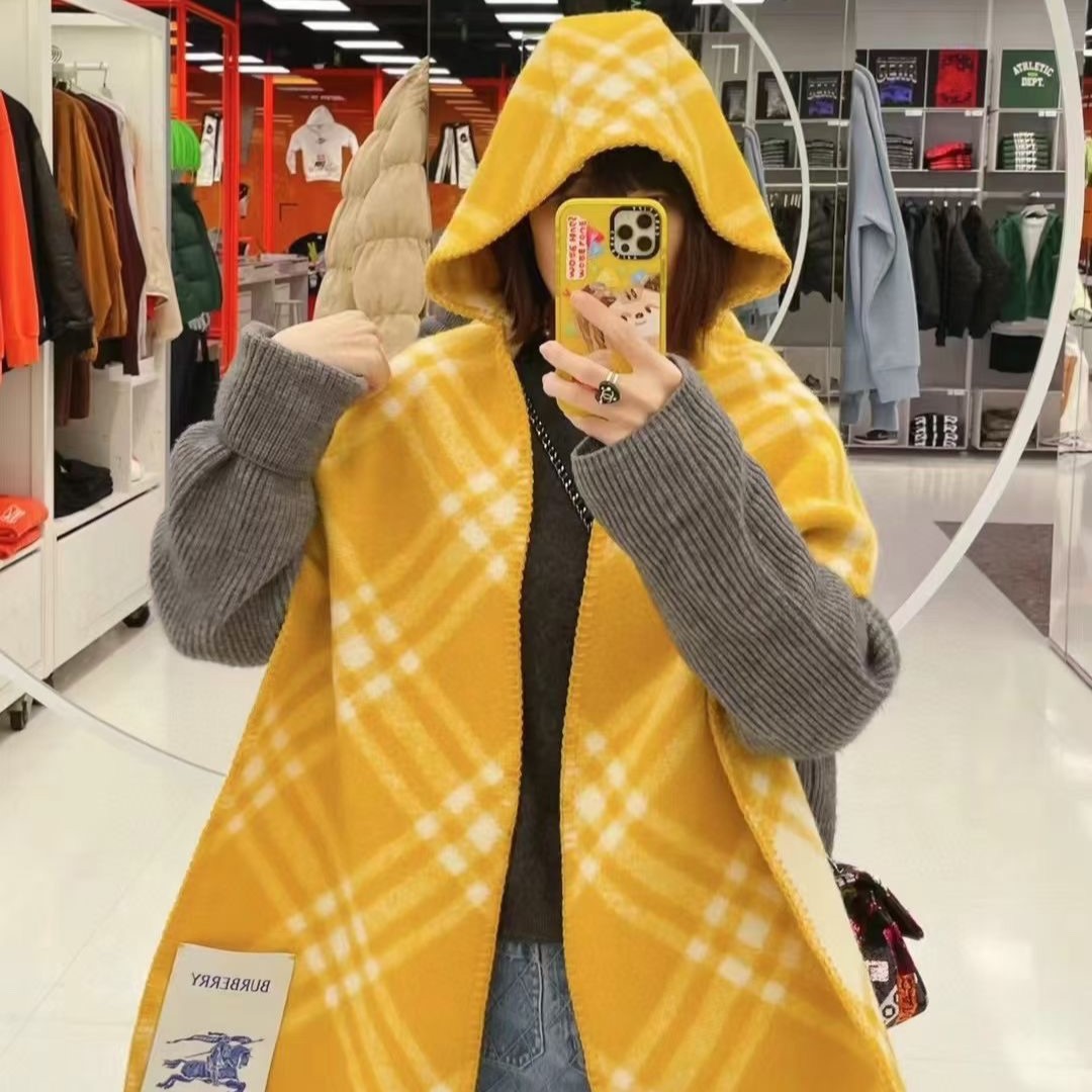 버버리 판초 머플러