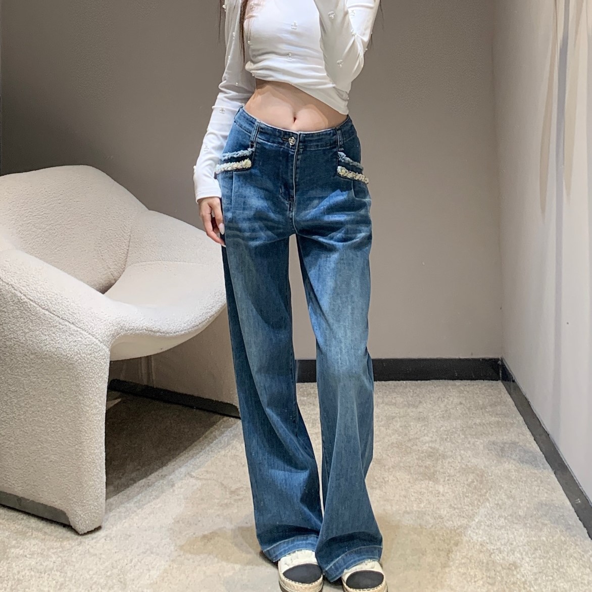 샤넬 여성 청바지