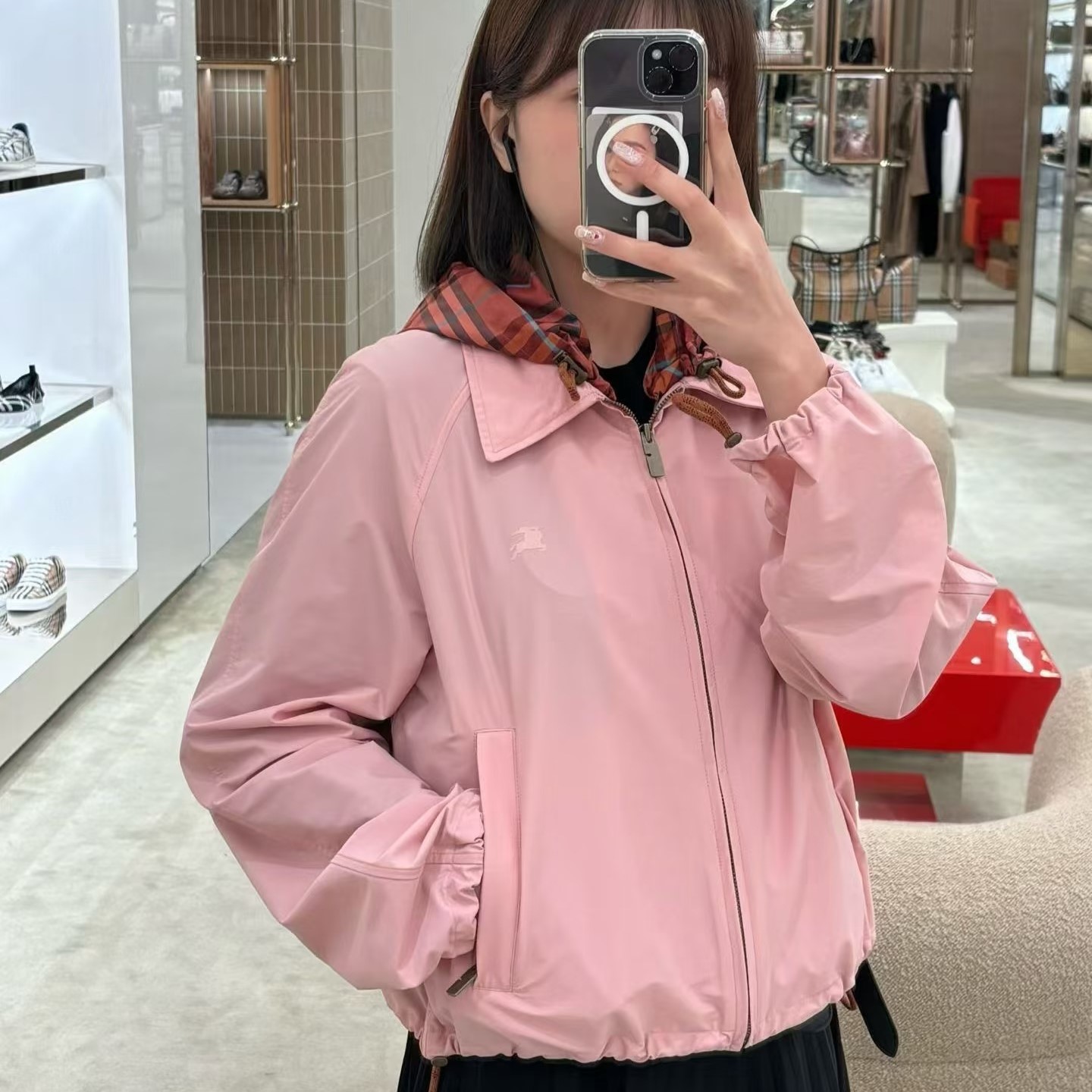 버버리 여성 바람막이 자켓