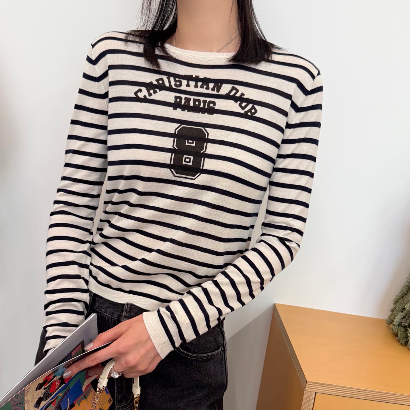 디올 여성 긴팔 티셔츠